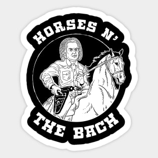 Horses N The Bach Sticker